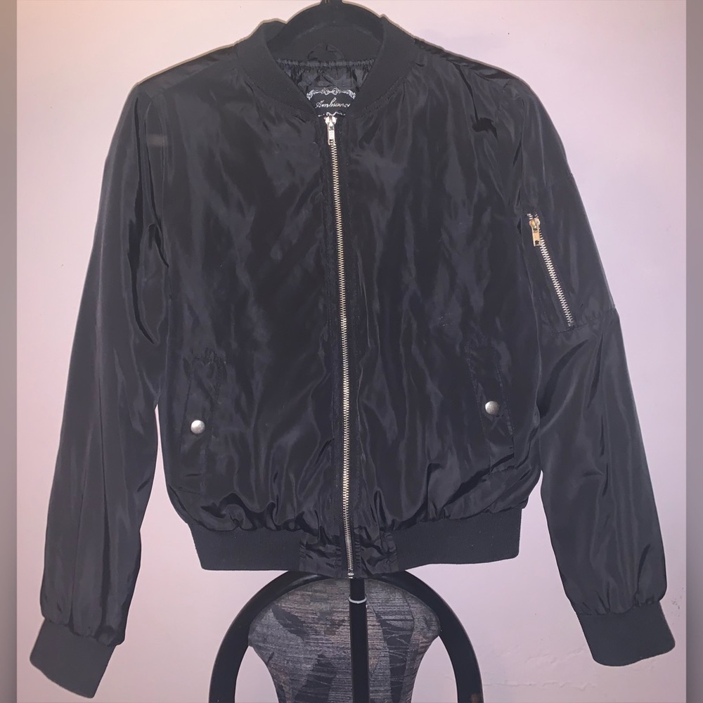 Black bomber jacket